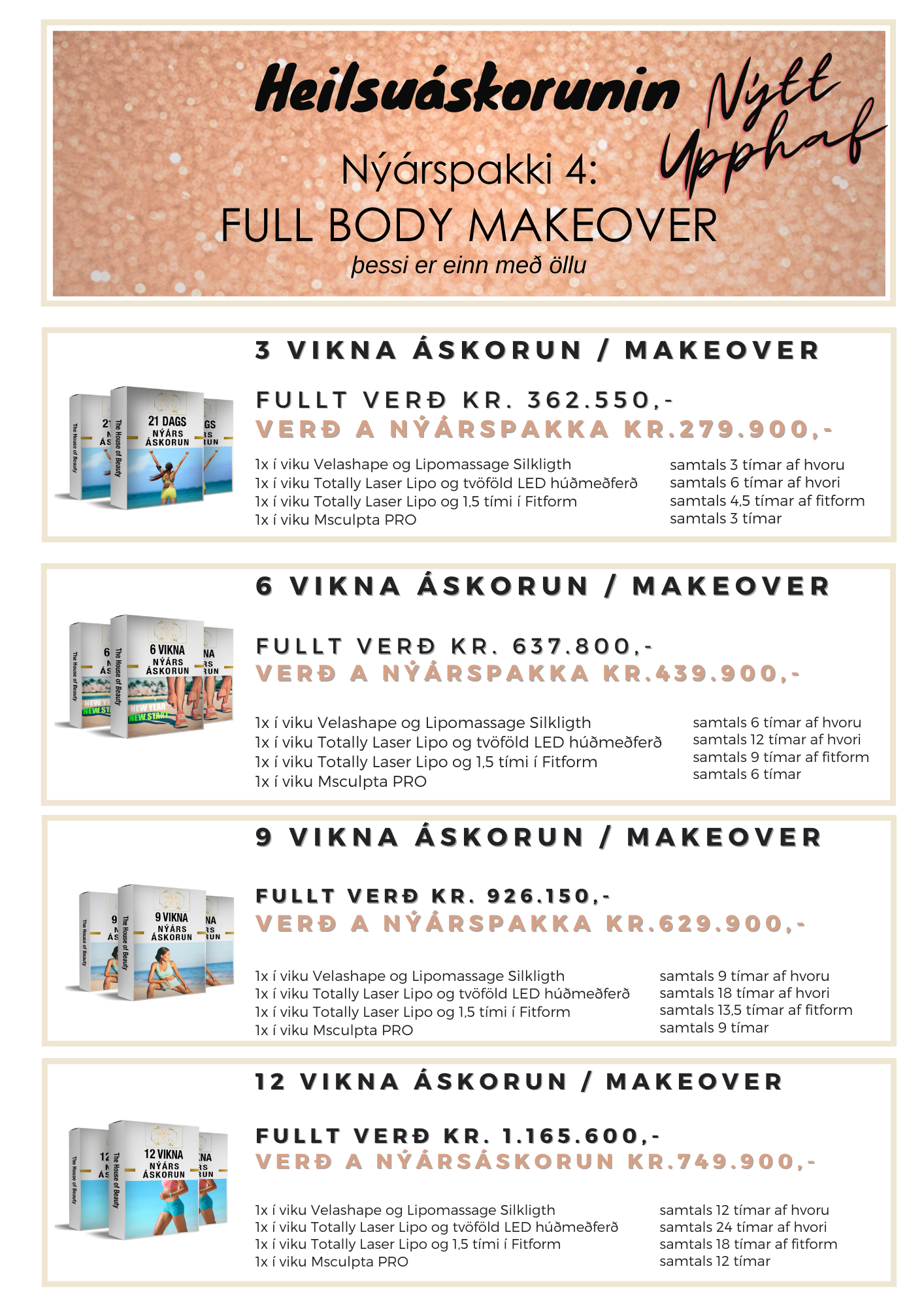 New Year's Package 4 - FULL BODY MAKEOVER
